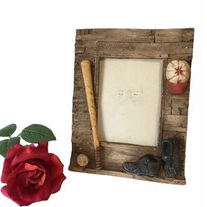 BASEBALL PLAYER PIC FRAME HOLDS 3” X 4 1/4” PIC